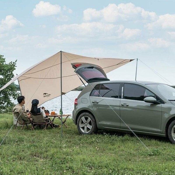 Тент  Naturehike Car Rear Canopy NH21TM001, 590*340 см для кемпинга песочный  (с тремя стойками), 6927595777831