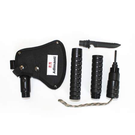 Уцененный товар Многофункциональный топор Adimanti (В упаковке. Б/У. Огниво очень сильно сточено. Топорище с царапинами. Насадка нож с царапинами)