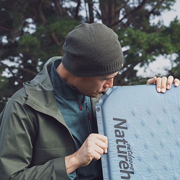 Коврик Naturehike NH18Q010-D надувной с обновленной подушкой голубой, 6927595784457