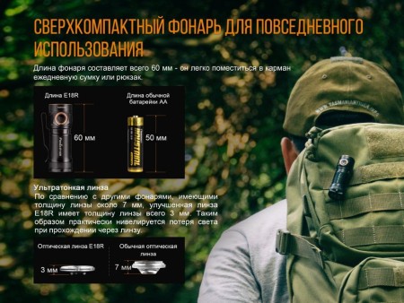 Фонарь Fenix E18R Cree XP-L HI LED
