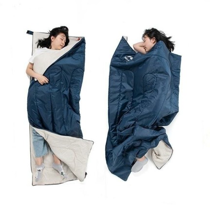 Мешок спальный  конверта Naturehike  H150 NH19S015-D модернизированный хлопковый темно-синий, 6927595737620