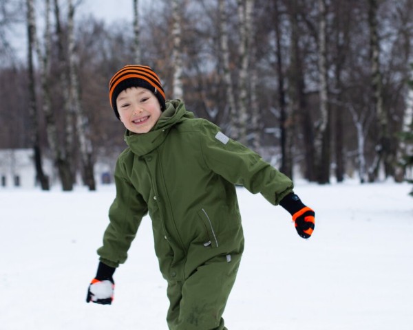 Водонепроницаемая детская шапка DexShell Children Beanie Stripe оранжевый/черный