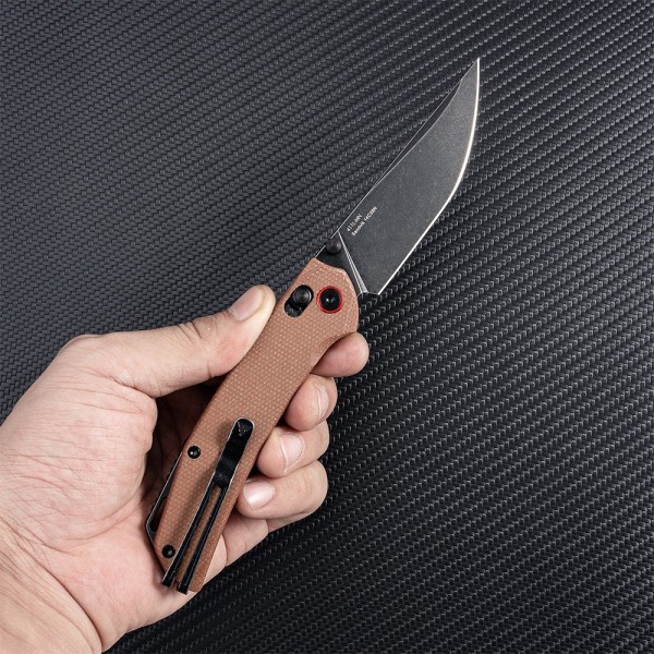 Нож складной SRM Asika 411L-MN коричневый (Вскрытая, поврежденная упаковка)