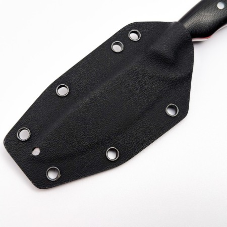 Нож с фиксированным лезвием Vostron Pika сталь VG10 с черными ножнами из кайдекса и темляком из паракорда VSSP10V-K