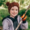 Водонепроницаемая детская шапка DexShell Kid's Beanie Cable Twin Pompom оранжевый