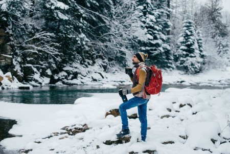 Уцененный товар Термос Esbit VF1000ML, черно-оранжевый, 1 л(Новый. На крышке вмятина)