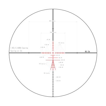 Прицел оптический Veber Wolf Alfa 3-12x42 SF TR2