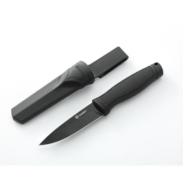 Нож Ganzo G806BW-BK черный (Вскрытая, поврежден. упаковка)