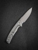 Складной нож SENCUT Tynan 10Cr15CoMoV Steel Gray Stonewashed Handle Stainless Gray