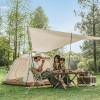 Палатка Naturehike Ango Picnic CNK2450WS021 трёхместная c навесом бежевая c черным