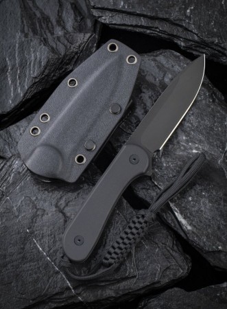Нож CIVIVI Fixed Blade Elementum D2 Steel Black Stonewash Handle G10 Black