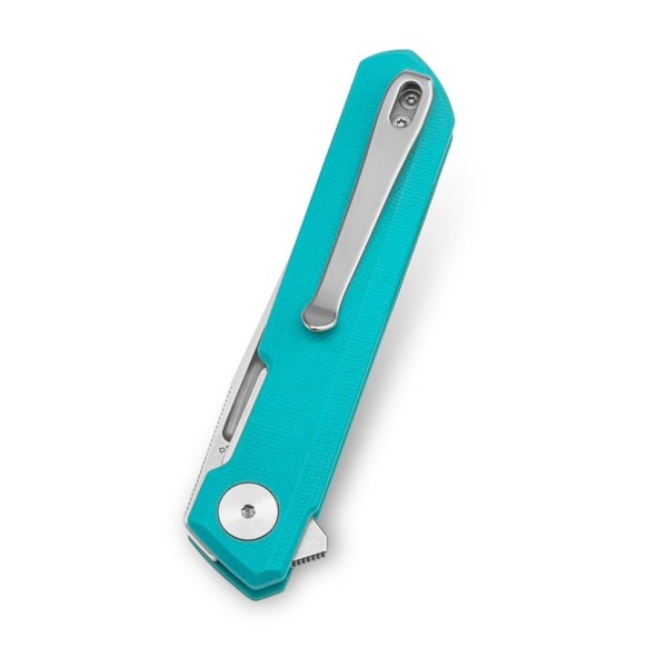 Нож Bestechman Mini Dundee сталь D2, рукоять G10 светло голубая