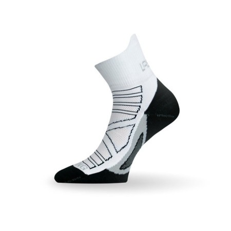 Уцененный товар Носки Lasting RPC 098, microfiber+polypropylene, белый с черной подошвой и серой полоской, размер S , RPC098-S(витрин.образец)
