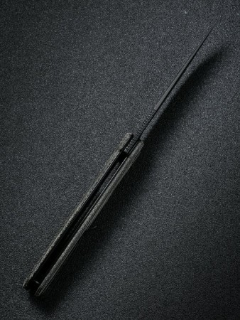 Складной нож SENCUT Scitus D2 Steel Black Stonewashed Handle Dark Green Canvas Micarta