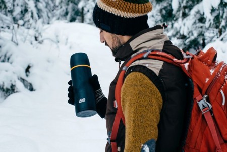 Уцененный товар Термос Esbit VF1000ML, черно-оранжевый, 1 л(Новый. На крышке вмятина)