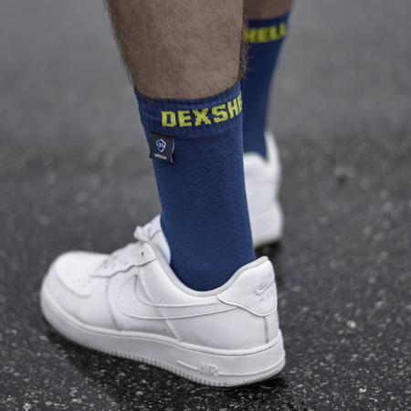 Водонепроницаемые носки DexShell Ultra Thin Crew синий/желтый