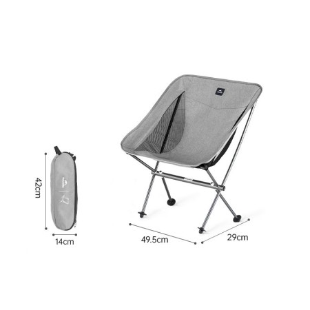 Кресло Naturehike Moon Chair CNK2450JJ015 складное серый M, 6976023929892