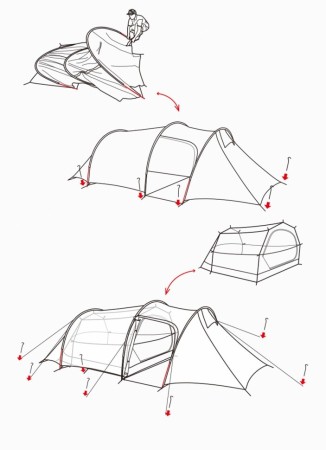 Палатка 2-местная Naturehike Opalus NH17L001-L, 20D, зеленый, 6976023924781