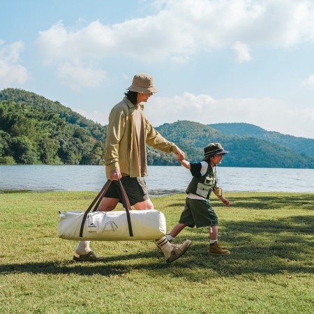 Палатка Naturehike Ango Automatic CNK2550WS010 трёхместная, малая, c навесом, светло-серая с серым