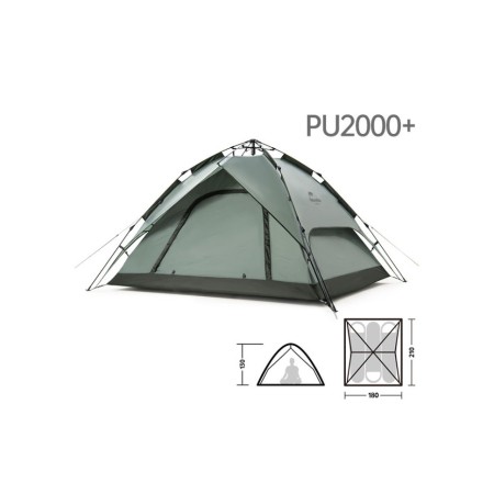Палатка Naturehike автоматическая NH21ZP008, трехместная, серо-зеленая, 6927595777442