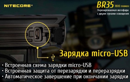 Велофара Nitecore BR35 Cree XM-L2 U2, 17189