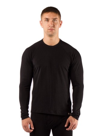 Футболка  мужская Atar/ дл. рукав/ шерсть 160/ черный
