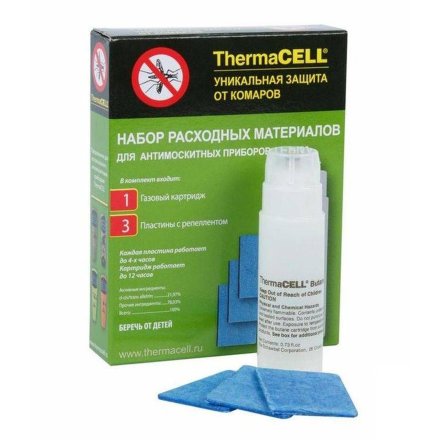 Набор расходных материалов Thermacell (1 газовый картридж + 3 пластины), MR000-12