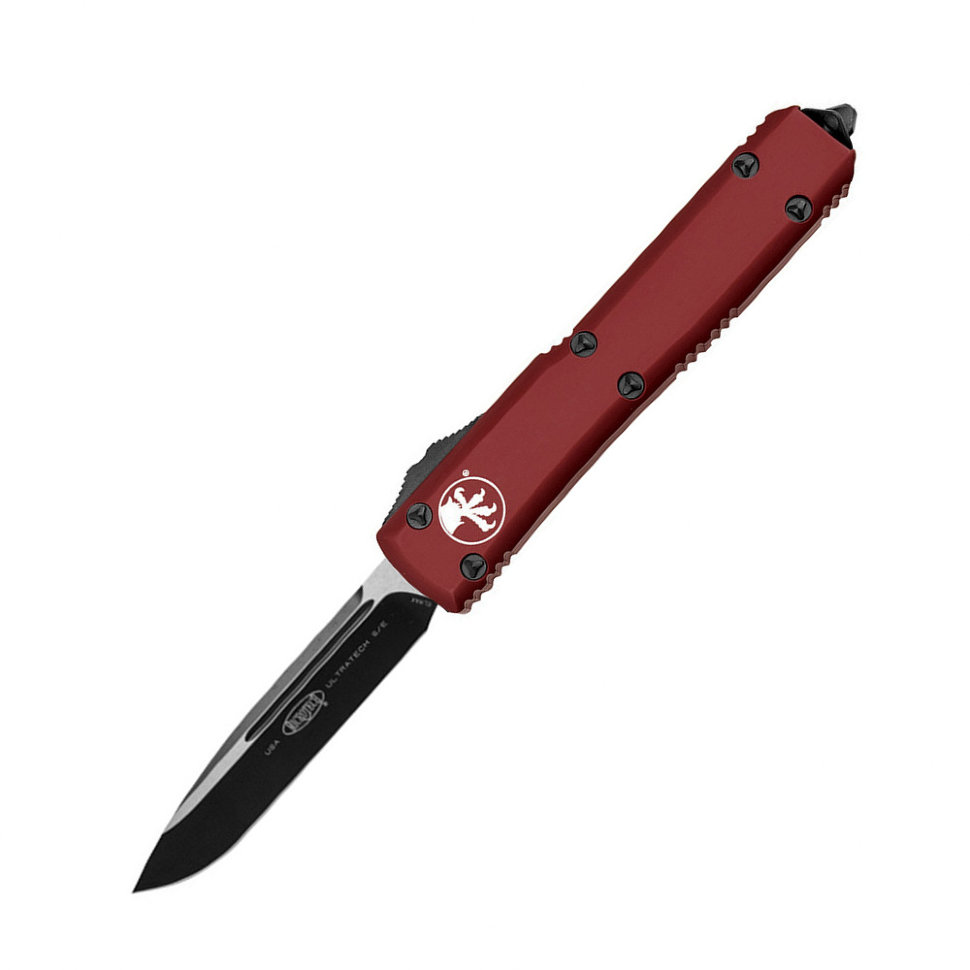 Нож автоматический Microtech Ultratech S/E клинок CTS-204P DLC рукоять алюминий бордовый (121-1MR)