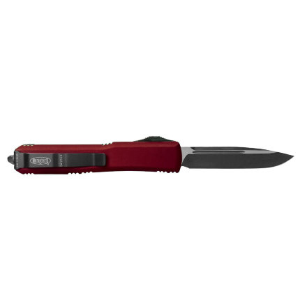 Нож автоматический Microtech Ultratech S/E клинок CTS-204P бронза рукоять алюминий бордовый (121-1MR)
