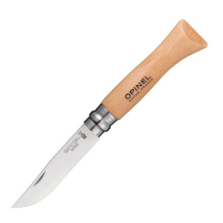 Уцененный товар Нож Opinel №6, нержавеющая сталь, рукоять из бука, 123060 (Дефект клинка)