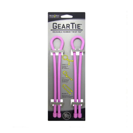 Гибкие стяжки NiteIze Gear Tie 18&quot;, 2 шт., розовые, GT18-2PK-35