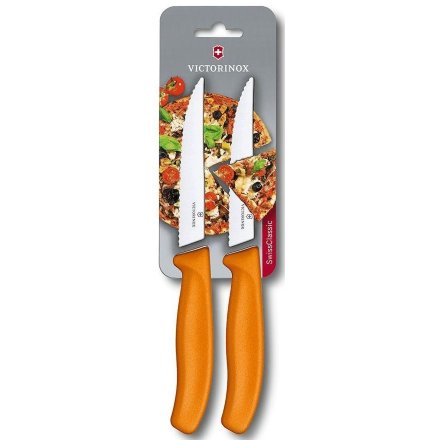 Набор кухонных ножей Victorinox Swiss Classic 2шт оранжевый блистер 6.7936.12L9B
