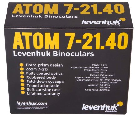 Бинокль Levenhuk Atom 7–21x40, LH72517