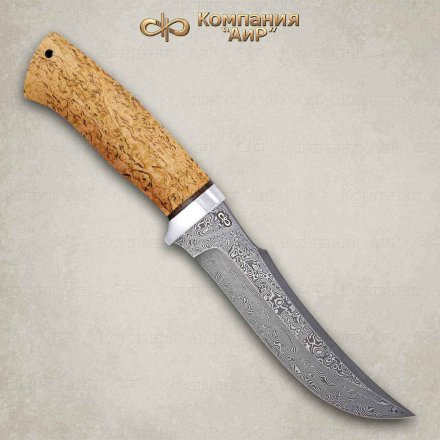 Нож АиР Клык рукоять карельская береза, алюминий, клинок ZDI-1016, AIR8220