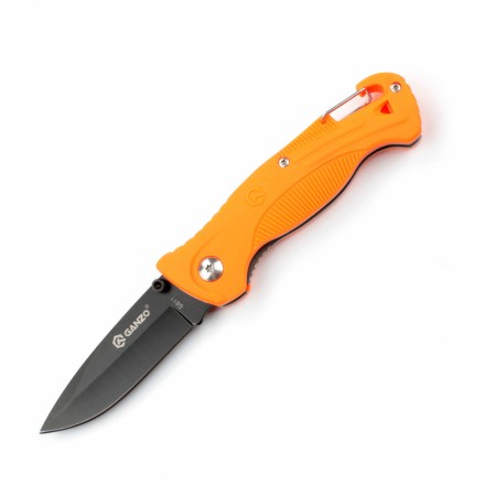 Уцененный товар Нож Ganzo G611 оранжевый (На клинок криво в прессованы шпеньки)