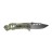 Нож Stinger FK-008H , 88 мм, рукоять: алюминий зеленый камуфляж, картонная коробка