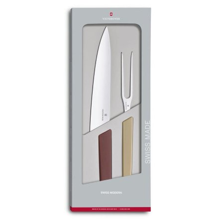 Набор кухонных ножей Victorinox Swiss Modern вилка ассорти подарочная коробка 6.9096.21G