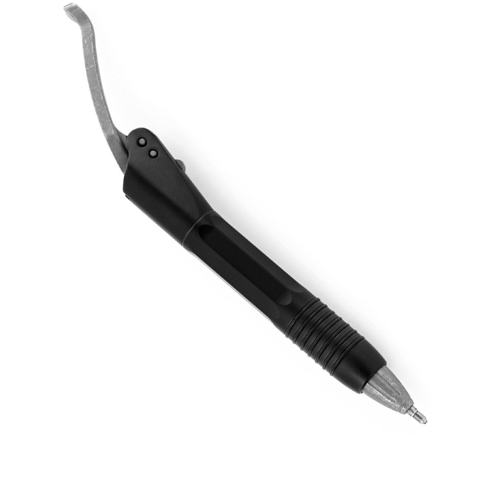 Ручка шариковая Microtech Siphon II стальная черная (401-SS-BKAP)