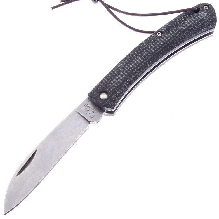 Нож складной Fox Knives Nauta рукоять черная микарта клинок 420 стоунвош (FX-230 MI)