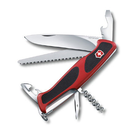 Нож Victorinox красно-черный RangerGrip 55 0.9563.C (дефект упаковки), 0.9563.Cdis