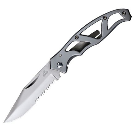 Нож Gerber Paraframe Mini, серрейторное лезвие, блистер вскрытый, 22-48484open