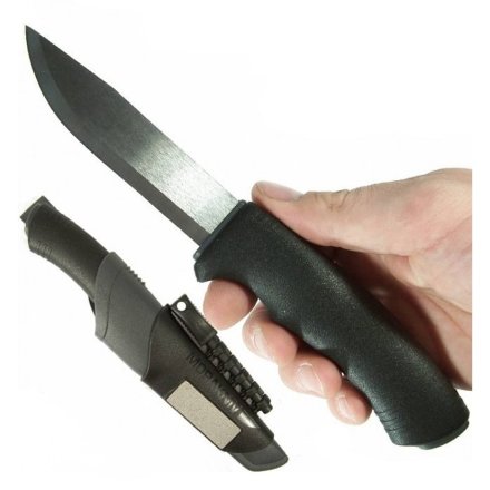 Нож Morakniv BushCraft Survival, нержавеющая сталь, черный, 11835 (без упаковки, дефекты клинка), 11835dis