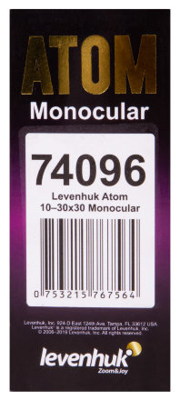 Монокуляр Levenhuk Atom 10–30х30, LH74096