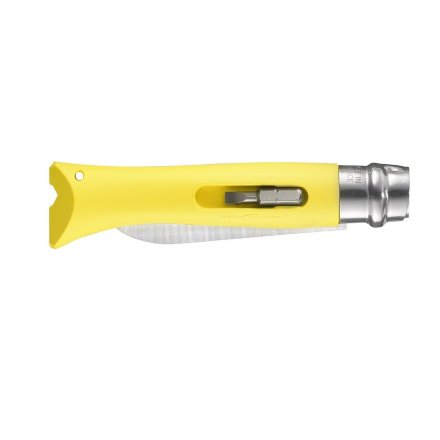 Набор-дисплей Opinel, 12 ножей №9 DIY из нержав стали, 6 серых + 6 желтых, 001805