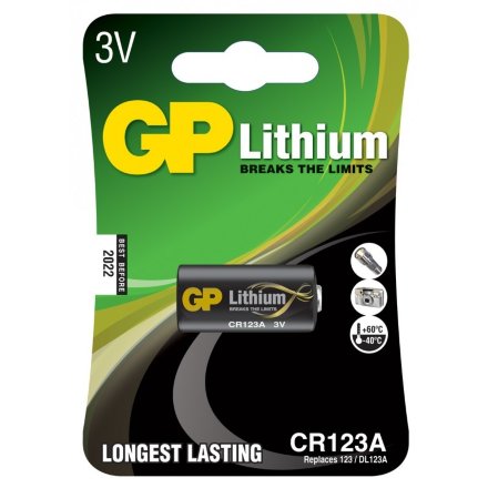 Батарея GP Lithium CR123A (1шт/блистер), 558937