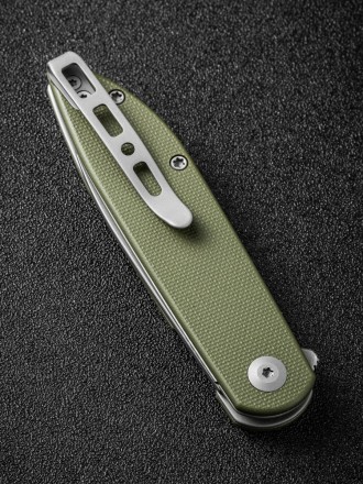 Уцененный товар Складной нож G10 OD Green SENCUT (вскрытая упаковка)Bocll II D2 Steel Gray Stonewashed Handle