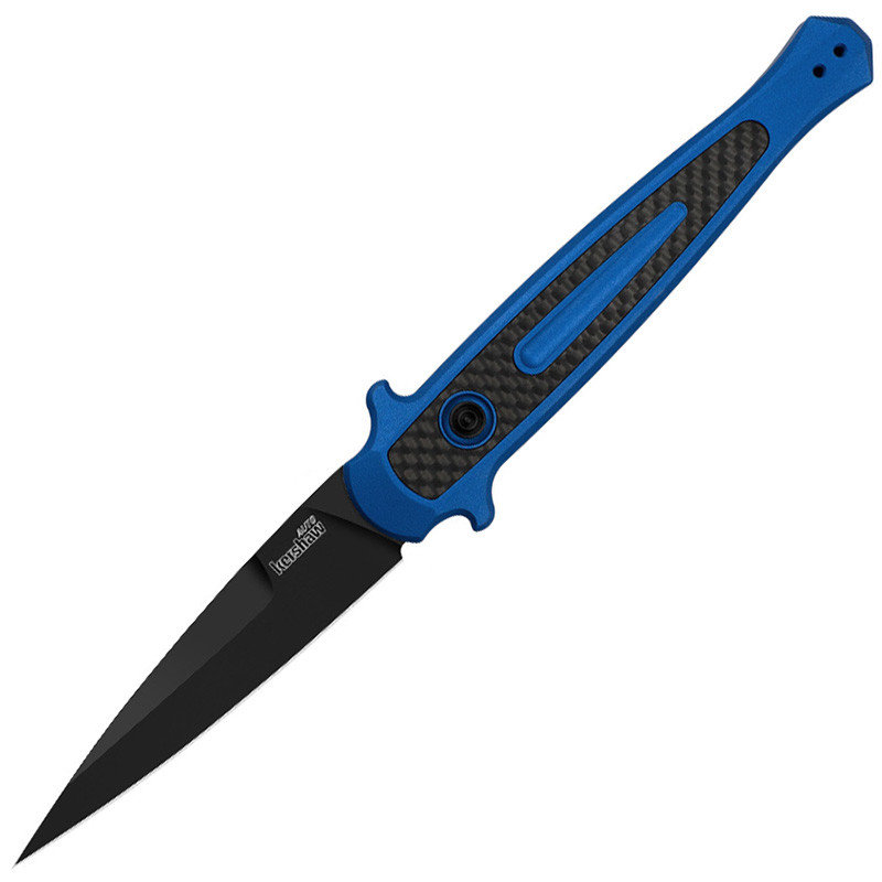 Нож автоматический Kershaw Launch 8 синий алюминий карбон клинок черный CMP154 (7150BLUBLK)