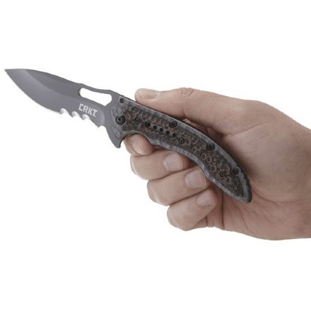 Нож складной CRKT Fossil Compact With Veff Serrations by Flavio Ikoma, 5461K, CR5461K