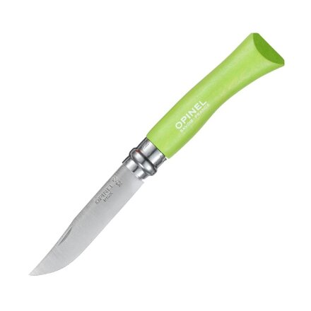 Нож Opinel №7, нержавеющая сталь, зеленый, блистер, 001607