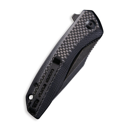 Складной нож CIVIVI Baklash 9Cr18MoV Steel Black Stonewashed Handle G10 Black Carbon